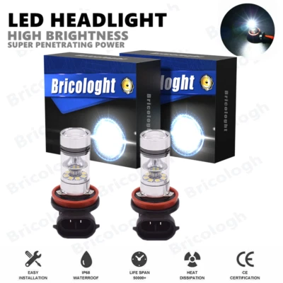 Bombillas antiniebla LED H11 100W blancas para BMW 320i 328i 335i 525i 528i 535i xDrive Foto 1 de 4