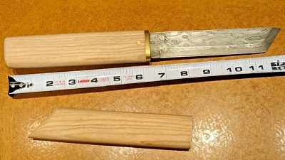 Cuchillo de cadena para motociclista forjado hecho a medida hecho a mano tanto con funda de madera Foto 1 de 4