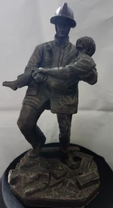 "RESCUE" Genesis Fine Arts Mullingar Resin Bronze Sculpture Made In Ireland VTG - Picture 1 of 9