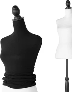 1 Black Jersey, female mannequin torso's cover to renew dress form, size S ~M - Picture 1 of 1