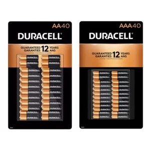 40/20 Pack Duracell CopperTop Longest Lasting Alkaline Batteries AA/AAA/C/D/9V - Picture 1 of 15