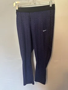Nike Tight Leggings Women's M black Purple Print Multicolor  circles Dri-fit - Picture 1 of 4