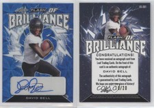 2022 Leaf Flash Of Brilliance Blue Kaleidoscope /20 David Bell Rookie Auto RC
