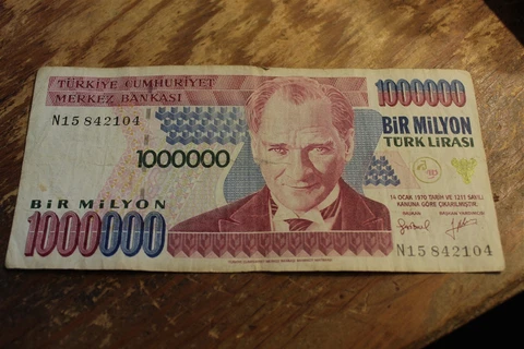 TURKEY 1,000,000 LIRA BANK NOTE 1970 Cover