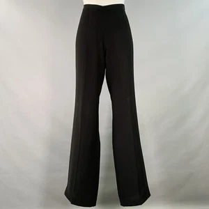 PRADA Size 8 Black Polyester Straight Side Zipper Dress Pants - Picture 1 of 6