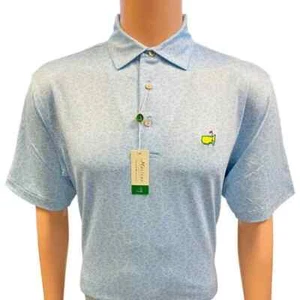 2023 Masters Peter Millar Light Blue Concessions Print Performance Tech Polo L - Picture 1 of 3