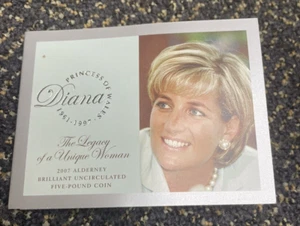 Lot of 9 2007 Alderney Diana Princess Of Wales 5 Pound Coin - Sealed Plastic - Picture 1 of 6