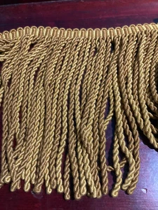 Large Orange 8" Thick Bullion Fringe Trim 40'' - Picture 1 of 3