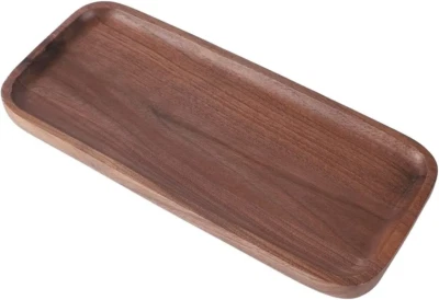 Rectangle Walnut Wood Tray,for tea tray coffee table tay,kitchen tableware decor - Image 1 of 4