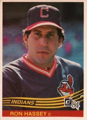 1984 Donruss Baseball  #460 - Ron Hassey - Cleveland Indians  84-382 - Image 1 of 2