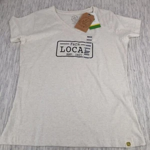 John Deere Do Good Today T Shirt Women's Medium V-Neck Short Sleeve Farm Local  - Picture 1 of 6