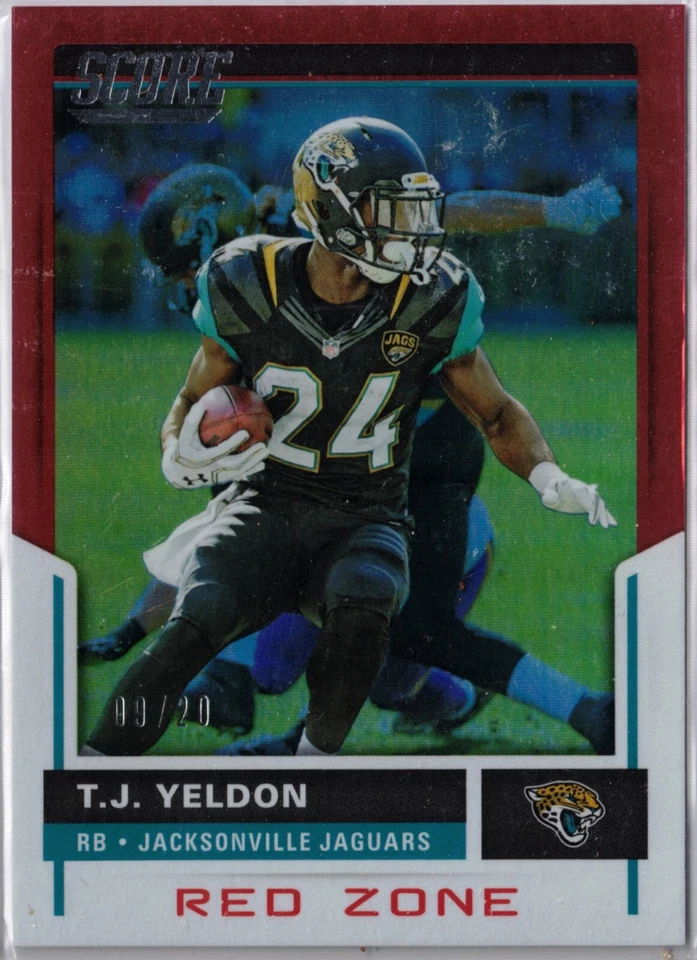 2017 Score Red Zone /20 TJ Yeldon #320 Jacksonville Jaguars Alabama Crimson Tide - Image 1 of 1