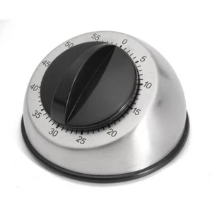 Black Analogue Clock Mechanical Wind Up Time Reminder Countdown Timer Office - Picture 1 of 11