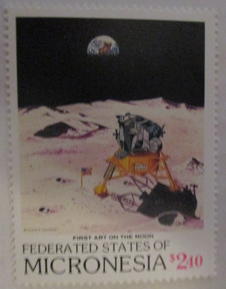Stamp Micronesia Scott #82 First Art On The Moon - $2.40 - MNH - Image 1 of 1
