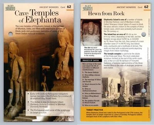 Cave Temples Elephanta #62 Ancient Wonders 2007 A-Z Of Ancient World Fact Card - Picture 1 of 1