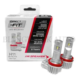 JW H8 H9 H11 H16 DIRECT FIT 5700K LED White Fog Kit for VW Amarok Ford Ranger - Picture 1 of 15