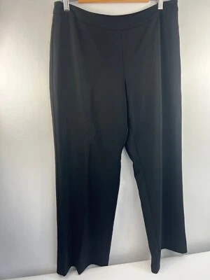 Pantalones White House Black Market para mujer talla 12S negros pierna ancha elásticos cremallera lateral Foto 1 de 4