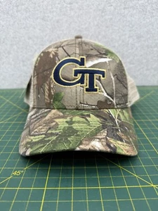 Georgia Tech Yellow Jackets GT NCAA Camouflage Camo Embroidered Hat by The Game - Picture 1 of 13