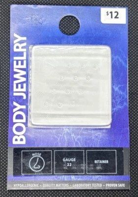 22G Ball Nose Bone Clear Acrylic flexible Nose Ring Retainer - Image 1 of 4