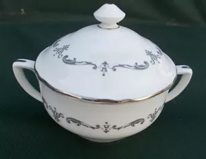 Royal Worcester SILVER CHANTILLY. Covered Sugar Box - Picture 1 of 3
