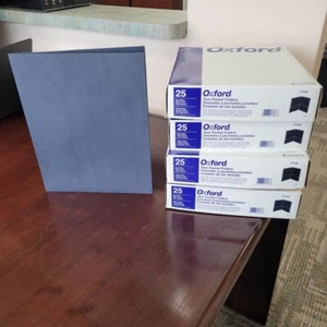 Oxford 2-pocket blue folders w/ business card slots -25/box-NIB. Price per box. - Picture 1 of 2