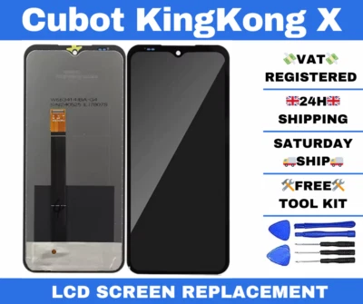 Cubot KingKong X Replacement Glass LCD Touch Screen Display, 24h shipping - Image 1 of 2
