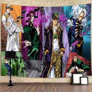 JoJo's Bizarre Adventure Wall Art Poster Anime Tapestry Wall Hanging Background - Picture 1 of 7