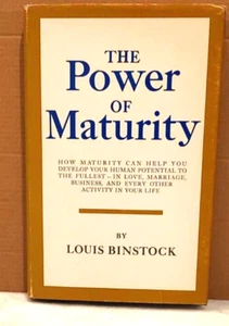 VTG 1969 The Power of Maturity by Louis Binstock (Hardcover w/DJ; First Edition) - Picture 1 of 11