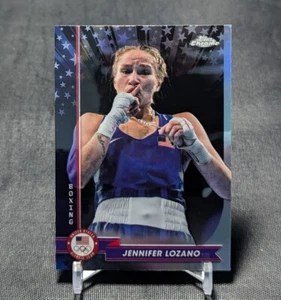 Jennifer Lozano Refractor 2024 Topps Chrome Olympics Card #13 Women's Boxing - Picture 1 of 2