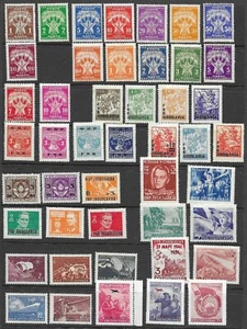YUGOSLAVIA 1946-1951, FRANQUEO ADEUDADO., SOBREIMPRESIONES, RECARGOS, LOTE DE SELLOS. - Imagen 1 de 2