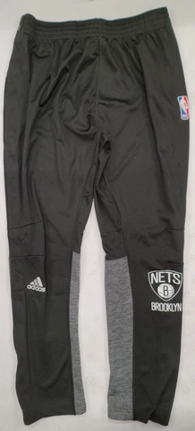 30113 ADIDAS BROOKLYN NETS GAME USED 2016/17 Authentic Warmup PANTS Shirt COA Cover