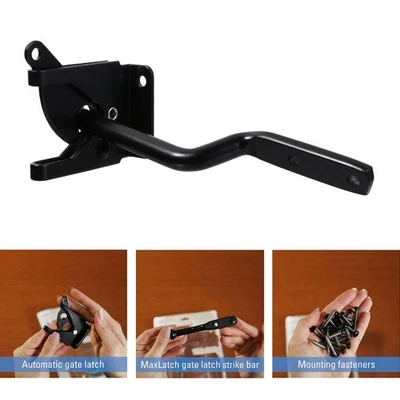  Heavy Duty Gate Bolt Hardwares Accessories Automatic Gravity Lever - Image 1 of 4