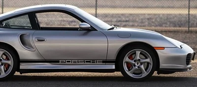 Juego de calcomanías gráficas a rayas laterales con doble negativo personalizado Porsche 911 1996-2004 996 Foto 1 de 4