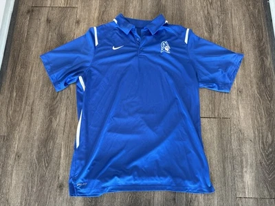 Nike Dri Fit Duke Blue Devils Polo Shirt & Socks Size Large Blue And White ACC - Image 1 of 4