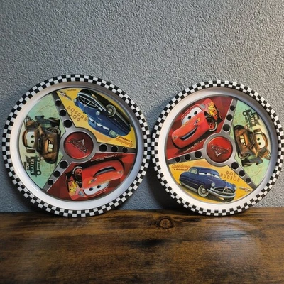 Disney Pixar Cars Melamina Volante Placa Zak! Lightning Mater lote de 2 Foto 1 de 4