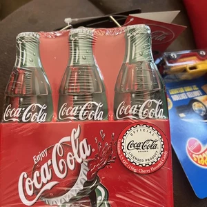 Vintage Coca Cola Lunch Box Mini Coke Bottles Tin Container with Handle -SEALED - Picture 1 of 2