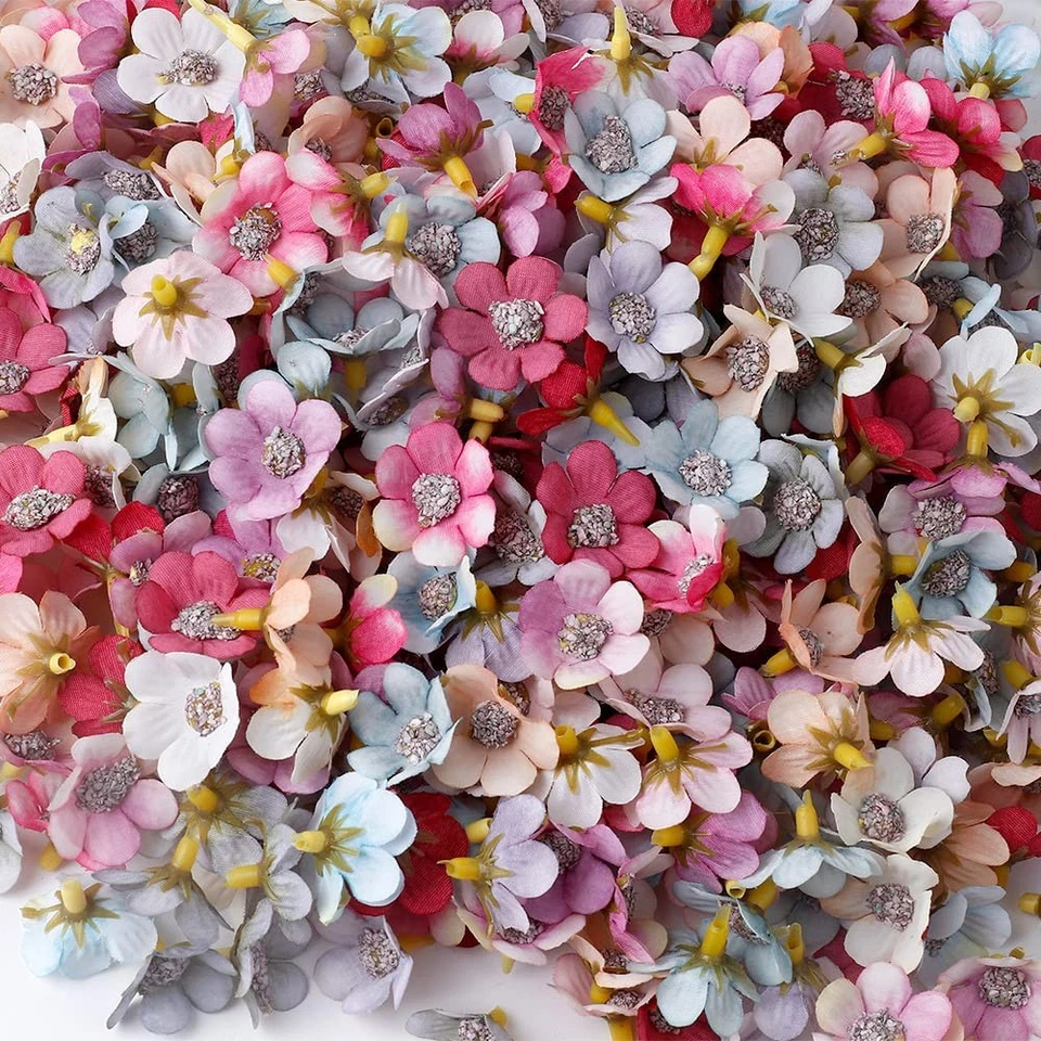 Мини шелковые ромашки 50 шт. 2,5 см разноцветные искусственные цветы головки сделай сам альбом для вырезок... - Изображение 1 из 4