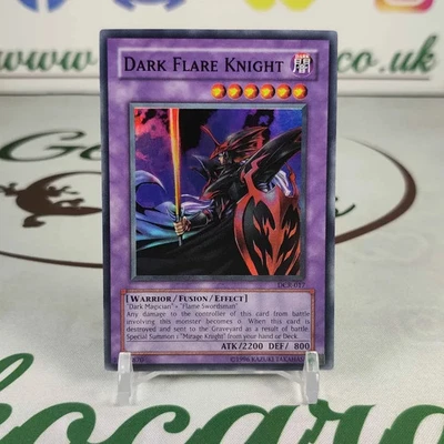 Dark Flare Knight  DCR-017 Super Rare Unlimited Edition Yugioh Card Light Play - Image 1 of 3
