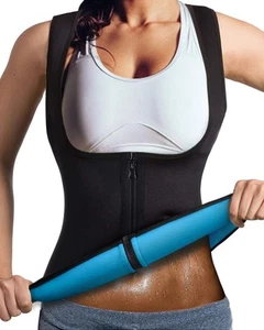 Women Neoprene Sauna Vest Waist Trainer Hot Sweat Slim Corset Body Shaper wit... - Picture 1 of 7