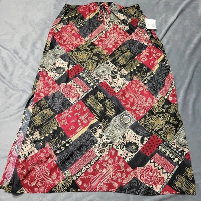 Falda Bobbie Brooks Mujer Grande Bayas Retazos Larga Maxi Floral Modesta Comodidad Foto 1 de 4