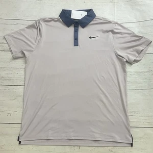 Nike Dri-FIT Tour Contrast Golf Polo Platinum Violet Size Small FZ7501-019 - Picture 1 of 8