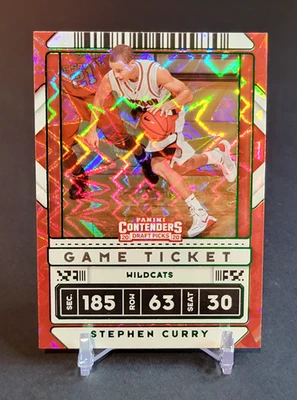 Stephen Curry - 2020-21 Panini Contenders Draft Picks #1 Game Ticket Green - Image 1 of 2