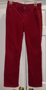 Chaps dunkelrote Cordhose 6 zierlich Damen 5 Taschen Freizeit Urlaub gerades Bein - Bild 1 von 20