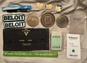Vintage Beloit Corp. Iron Works Lot Medaille Papiergewichte Kriegsanleihen ++ Wisconsin - Bild 1 von 8