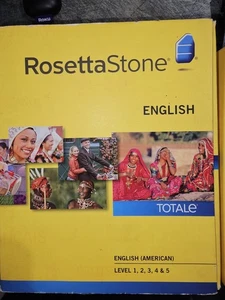 Rosetta Stone English American US Level 1-5 Set Language Learning Course Discs - Picture 1 of 5