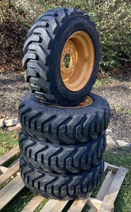 4-HD 10-16.5 SKS-8 Skid Steer Tires/Rims/Wheels for Case 1840,1838,1835 (6 LUG) - Picture 1 of 7