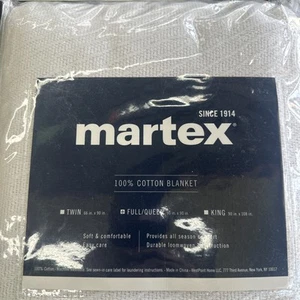 Martex - 100-Percent Cotton Blanket  Full/Queen Blanket, White Sence 1914 - Picture 1 of 5