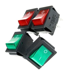 4pcs Red/Green Rocker On/Off Switch 16A 250V Rocker On/Off switch 16A switch - Picture 1 of 3