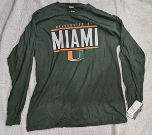 NWT University of Miami Hurricanes Captivating Long Sleeve T-Shirt Medium - Picture 1 of 6