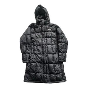 The North Face 600 Women's Down Puffer Long Coat Size Small Black Quilted - Picture 1 of 12